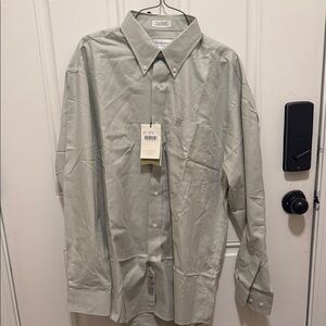 Cutter & Buck Men's Light Gray Dress Shirt 100 cotton